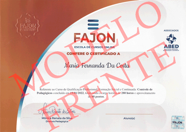 Modelo Certificado FAJON Cursos